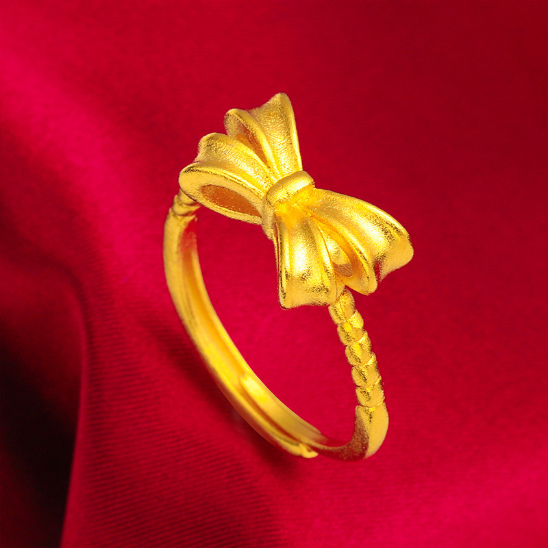 Gold-Shop mit Messing vergoldet Ring Sand Gold Schmuck offenen Bogen Ring Frauen langfristig_voghion.com