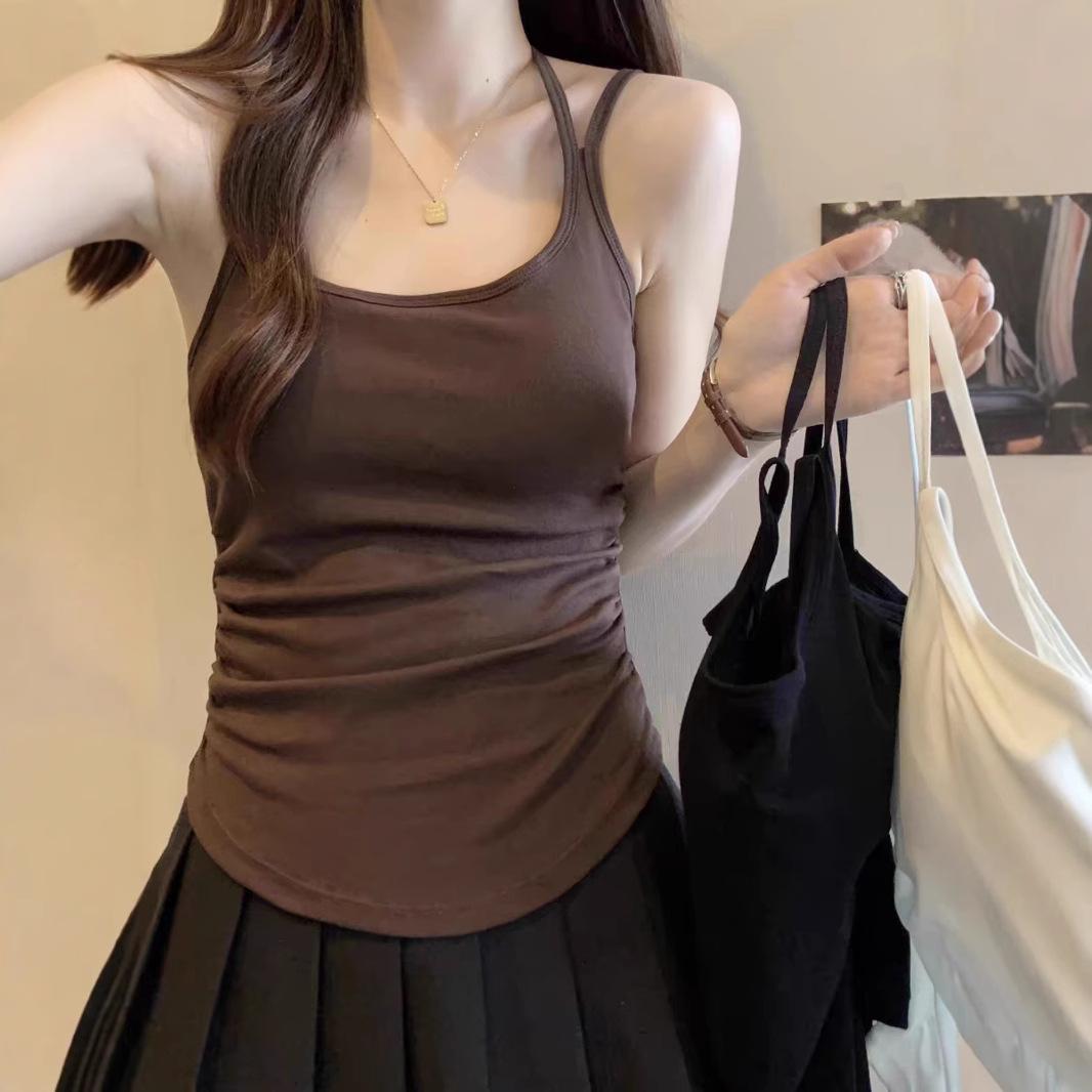 plus size Camisole Women's Spring and Summer 2025 New Arrival Outer Wear All-Match Inner Slim-Fit Bottoming Sleeveless Slimming Cotton Top