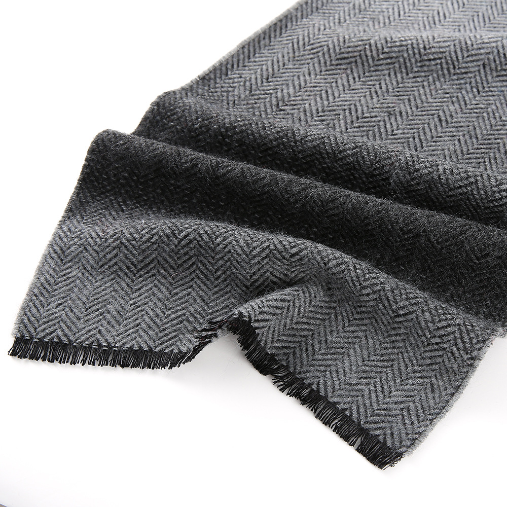 Versatile Winter Scarf For Men Stylish Plaid Tassel Design_voghion.com