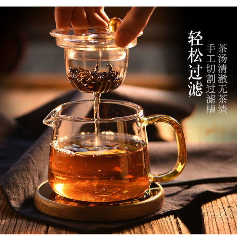 玻璃壶煮茶壶陶瓷故事耐热带过滤小泡茶茶具套装花茶壶可明火直烧