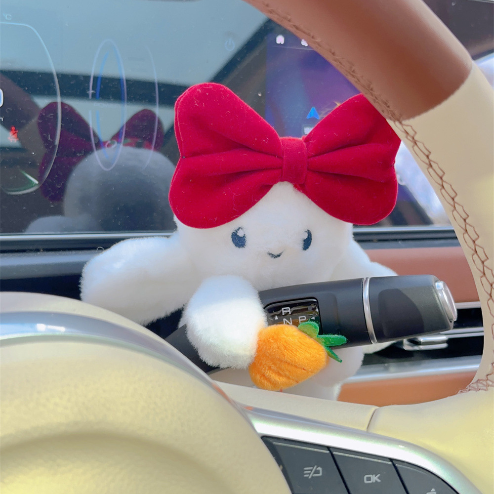 Celebridad de Internet lindo conejo decoración de coche limpiaparabrisas palanca de cambios de dirección joyería interior del coche pantalla personalidad diosa