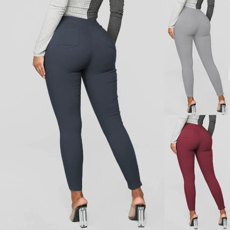 S ветряные повседневные брюки женские трансграничные европейские и американские сексуальные брюки с высокой талией карандаш карманные LGS145