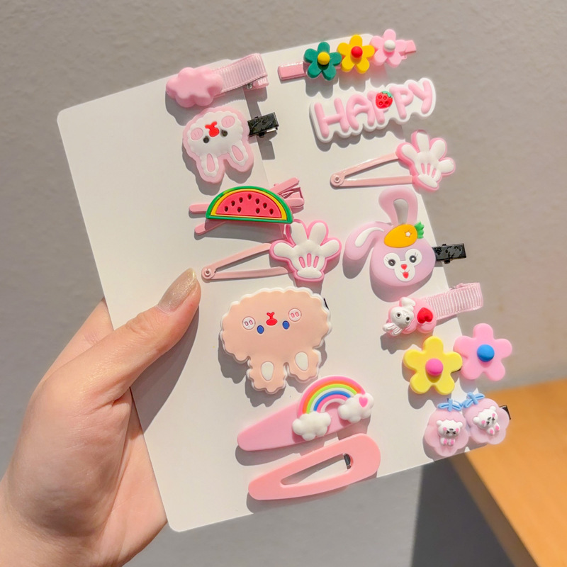 Horquilla para niños Clip de flequillo lateral para niña Clip de pico de pato para bebé Clip bb Accesorios para el cabello de alto valor Tombros de dopamina