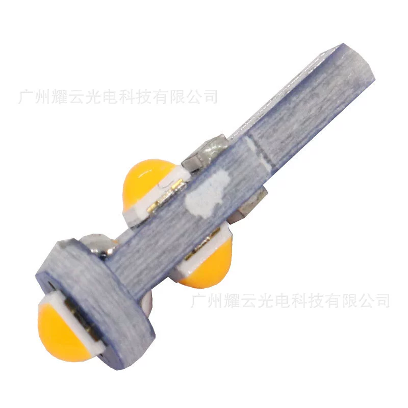 Автомобильная LED-подсветка приборов T5 3030 1SMD, индикатор T5, 12V, жёлтый/зеленый свет