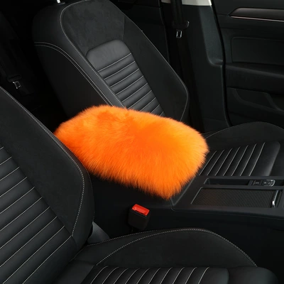 Pad Creative Center Armrest Wool Armrest box - orange-red