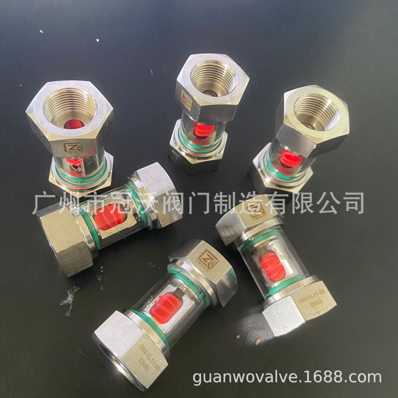 304 316L Stainless Steel Impeller Water Flow Indicator Glass Sight Glass Flow Observation Window Gs-Yl11-057