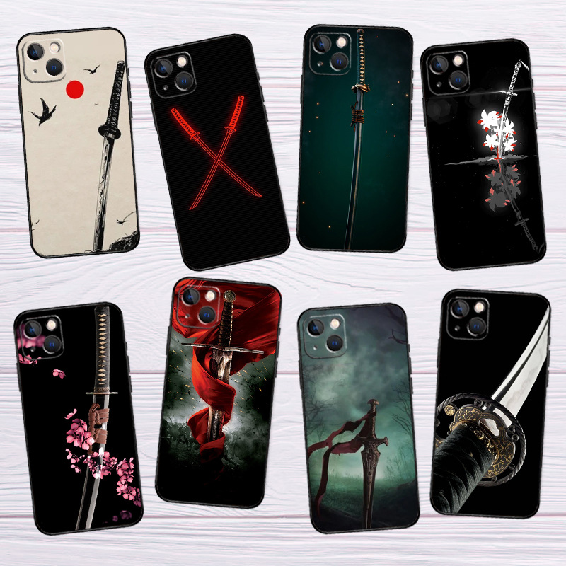 适用手机壳武士武士武士刀手机壳iPhone 12 15 14 11 Pro Max XS