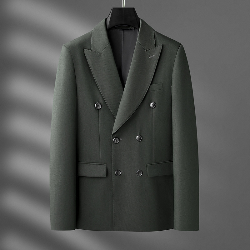 Double-breasted Suit Jacket Men's 2024 New High-end British Yuppie Men's Business Suit suit Men's