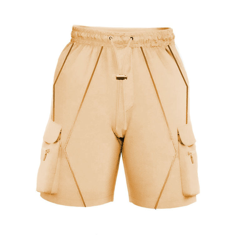 Bermudas hombre deporte casual holgadas bolsillos múltiples verano_voghion.com