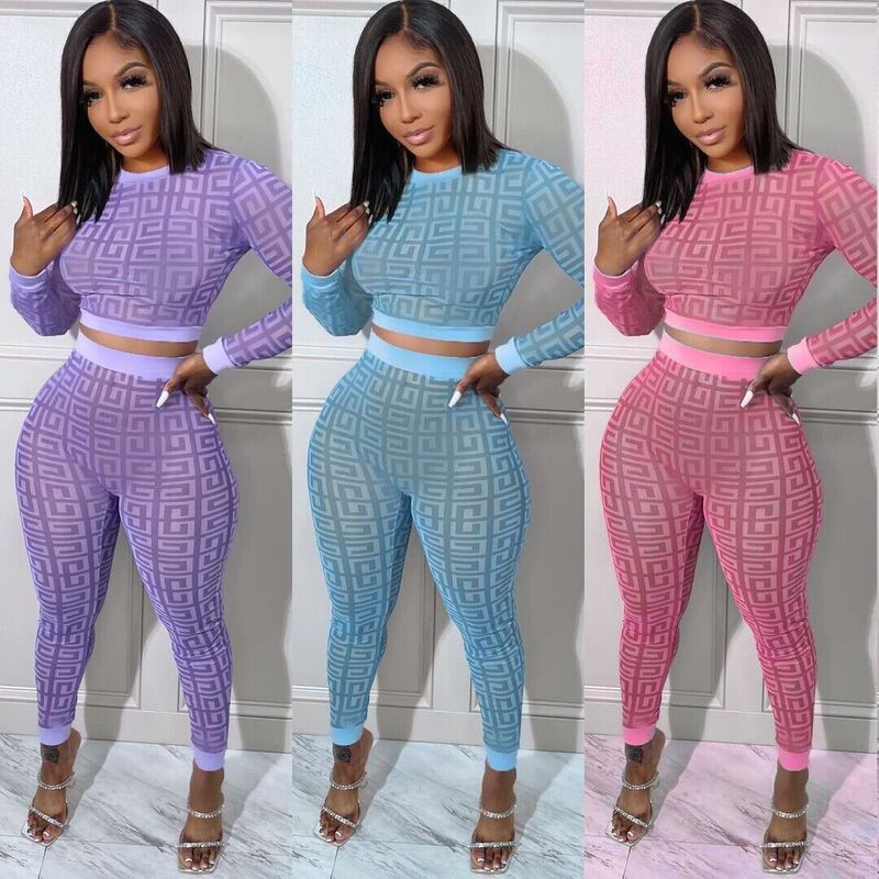 Y5237 Fall/Winter European and American Women's Fashion Trend Digital HD Printing Sexy Two-piece Set Y5237 Fall/Winter European and American Women's Fashion Trend Digital HD Printing Sexy Two-piece Set