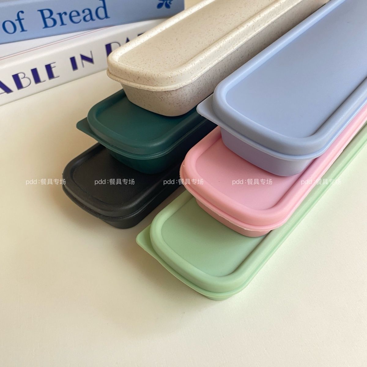 Estuche de Cubiertos Portátil de Plástico para Viajes y Estudiantes