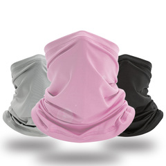 Ice silk breathable outdoor solid color and camouflage color cycling headscarf multifunctional neck scarf sun protection mask