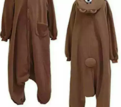 [Японская оригинальная версия Rilakkuma Kigurumi взрослый комбинезон пижама Мишка-падер]