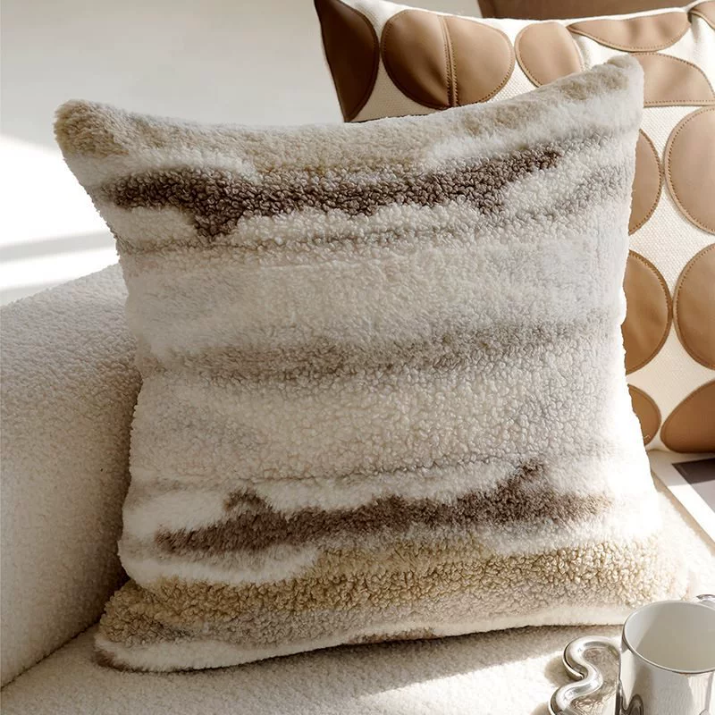 Creamy high -end retro style knot pillow pillow sleeve sofa bed on the brown bed on the waist on the waist pillow and cushion with core bay windows