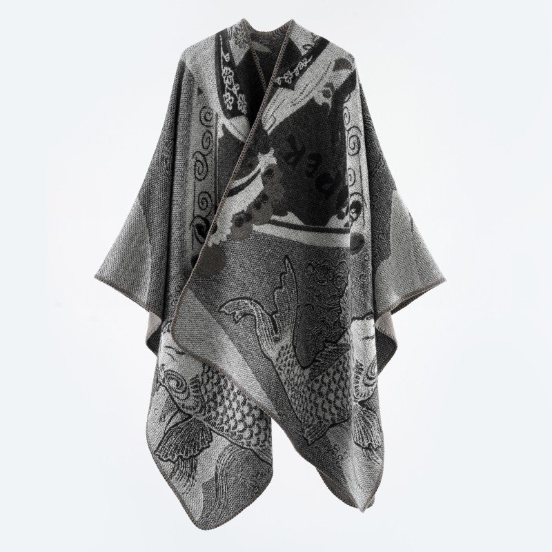 Comercio exterior turismo simple nicho nuevo chal estilo nacional carpa grande giitaly capas para hombres y mujeres con regalos de patrón de pescado