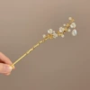 Mountain tea, pendant from pearl, Chinese hairpin, 17.5cm