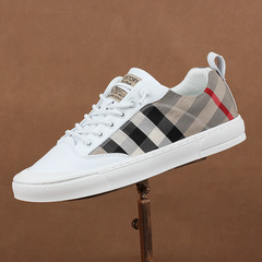 Men's English Style Flat Casual Shoes, Washed Fabric Men's Skate Shoes, Trendy Shoes for Young Men, One-Piece Men's Shoes