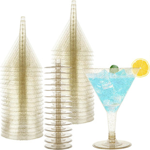 Disposable Martini Glass Cocktail Glass Plastic Goblet Red Wine Glass Champagne Glass Tasting Cup Tasting Cup