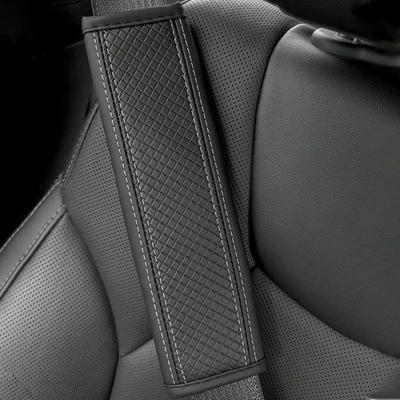 Summer High-End Shoulder Cover Seat – Seat belt shoulder pad - white