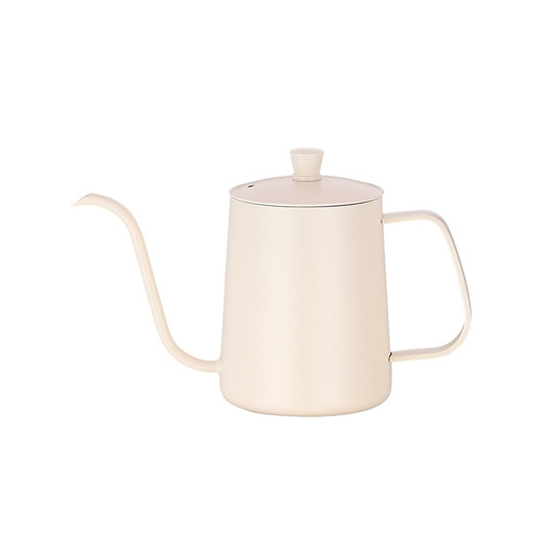 304 stainless steel hand-brewed coffee pot, household hanging ear coffee Teflon white thickened long mouth pot and narrow mouth pot