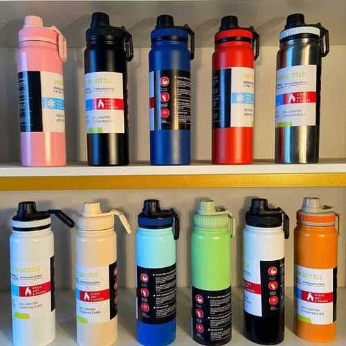 Cross-border wholesale of large-capacity 304 stainless steel thermos cups, outdoor sports kettles, creative portable space cups