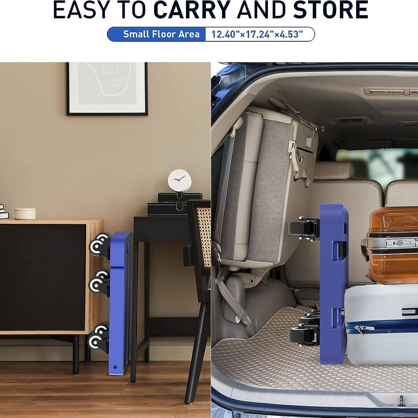 Carro de mano suministrado directamente, carrito portátil silencioso, carrito plegable con ruedas universal, carrito de plataforma plana con freno