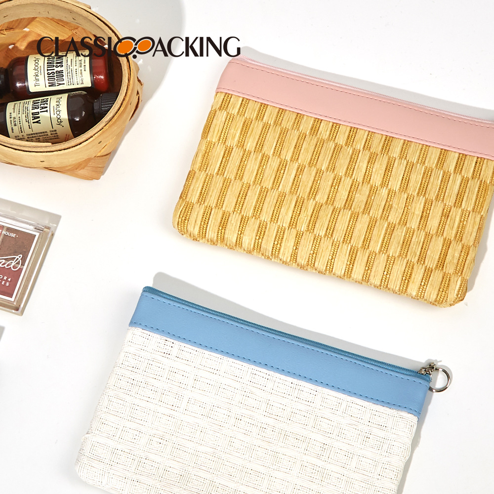 Verano popular bolso tejido a mano de las mujeres japonés simple ins bolsa de almacenamiento bolsa de viaje de gran capacidad de cosméticos