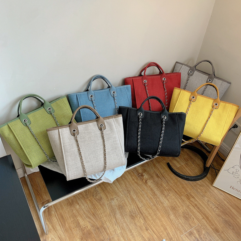 Canvas Large Bag for Women 2025 New Trendy Simple Tote Bag Large Capacity Korean Style Women's Bag Casual Satchel Shoulder Bag