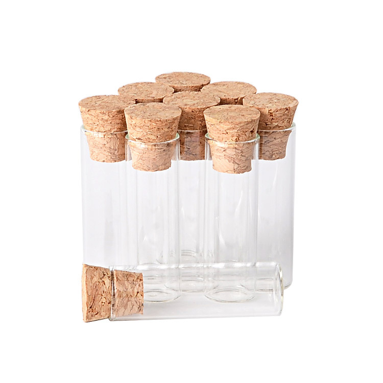 Supply 13*40/16*35 fetal hair umbilical cord milk teeth collection bottle with straight mouth wooden plug and transparent test tube bottle