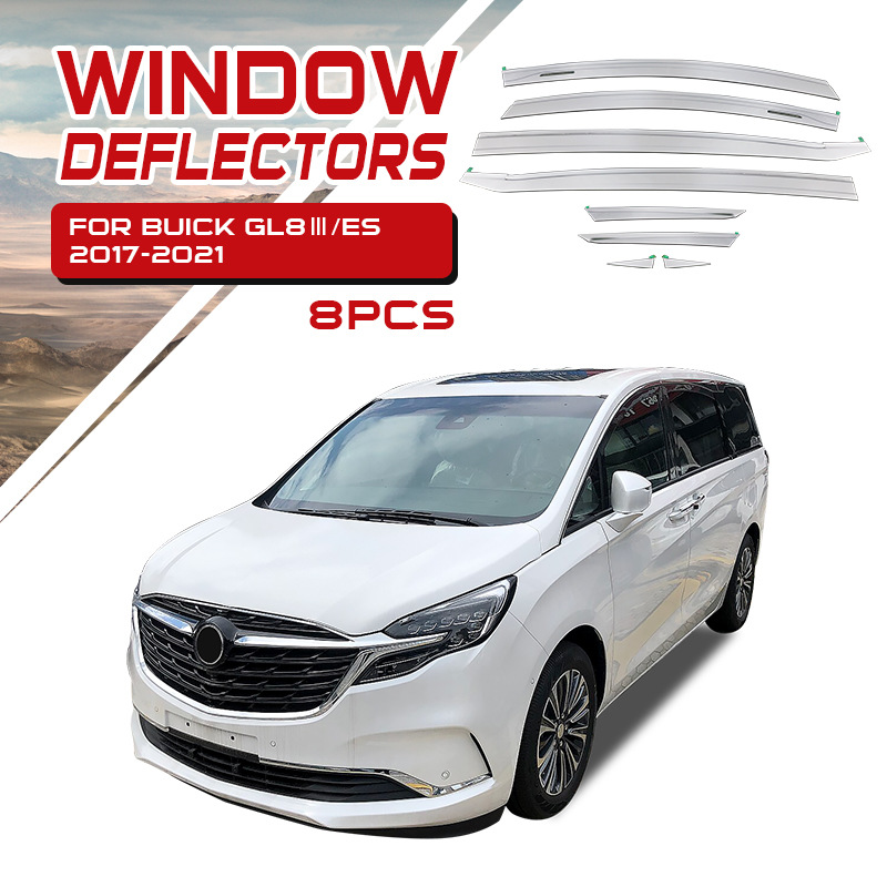 Tenxinrui es adecuado para Buick GL8 lluvia escudo aivia grasa cabeza pescado ventana lluvia ceja modificado platino lluvia escudo