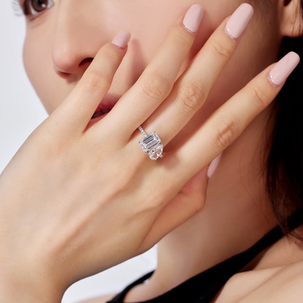 7g Weight Zircon Inlay Material Open Rings, Rings Classification 5, 9, Adjustable Ring Size 1 Piece Quantity Holiday, Daily Occasion 925 Sterling Silver Material Heart Shape Pattern Women's Gender Plating, Inlay Design Basic, Simple Style, Classic Style Style 925 Sterling Silver Zircon Heart Shape Open Rings Rings 24