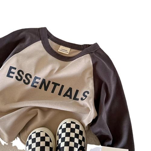 Children's long-sleeved T-shirts, boys' autumn and winter new children's casual tops, Korean style letter bottoming shirts for children, trendy