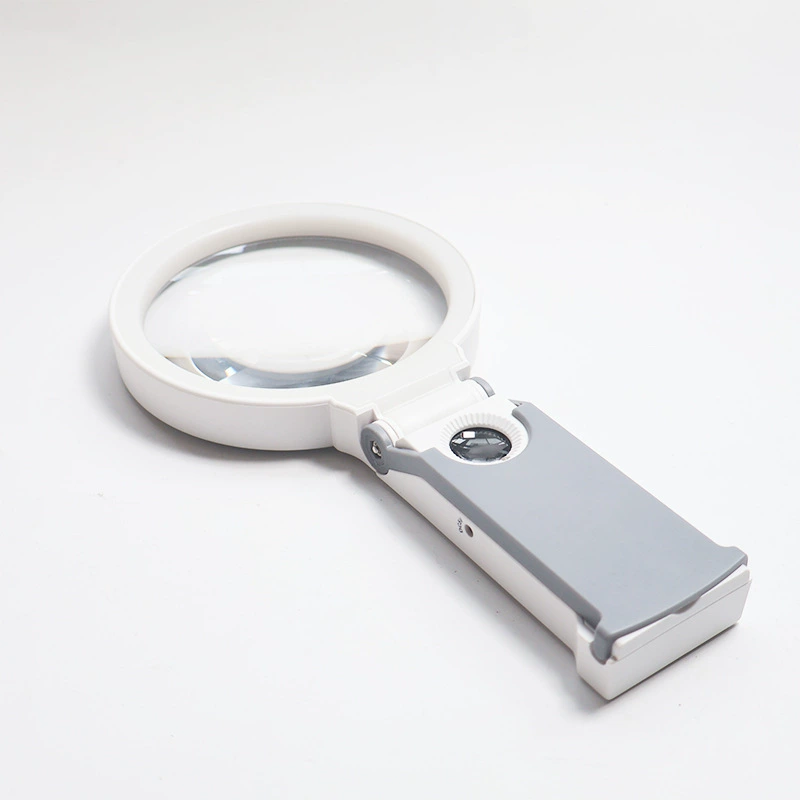 90 мм портативное многофункциональное увеличительное стекло HD светодиодная лампа для обогрева и охлаждения пожилой идентификации инструмента 10 раз акриловые линзы