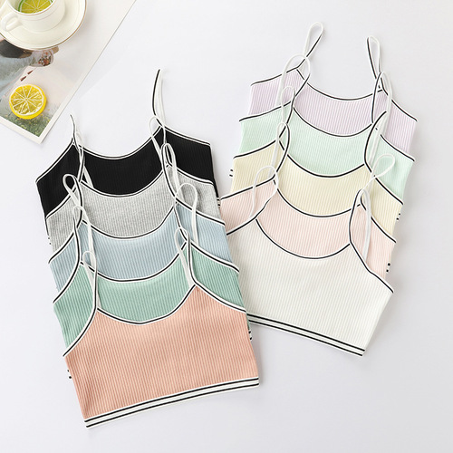 Girls' Underwear Puberty Development Age Primary School Students Children Small Backless Bra Summer Thin 10 Years Old 13 Years Old Teenage Girls' Bra