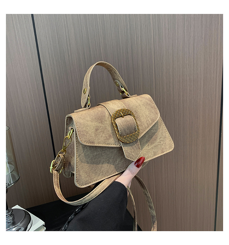 thumbnail image 1 of Bolso de mano cuadrado para viajes diarios, bolso de moda y elegante, nuevo modelo de primavera 2025, retro y hermoso, bolso cruzado para mujeres., 1 of 10