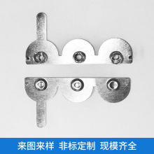 厂家直销18650三连电池片AAA电池弹簧片正负极接触片5号7号电池片