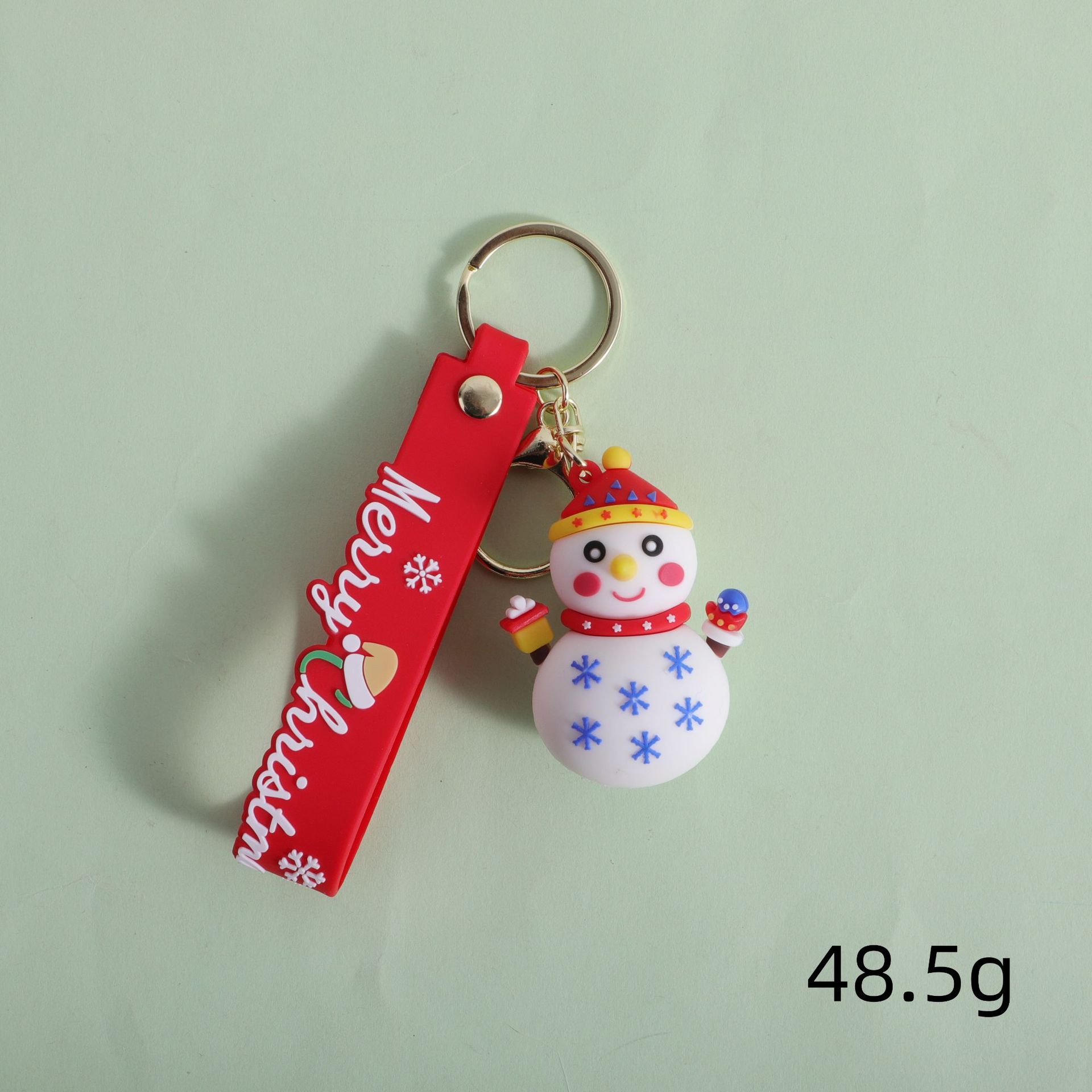 Nuevos productos transfronterizos Santa Claus llavero dibujos animados estilo lindo muñeco de nieve mochila alce colgante coche