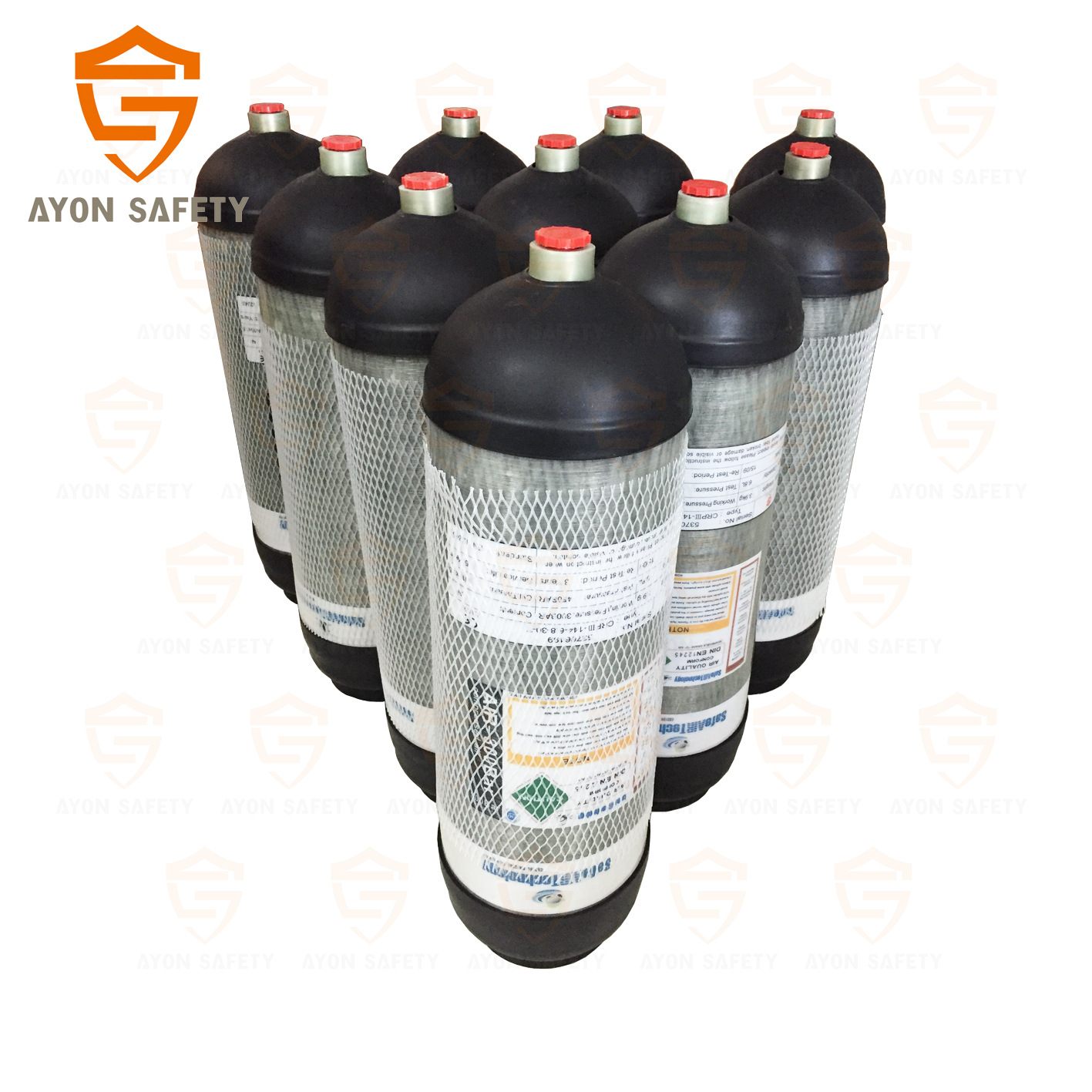 RHZKF6.8L/30正压式空气呼吸器 便携式6.8L碳纤维瓶户外专业救生