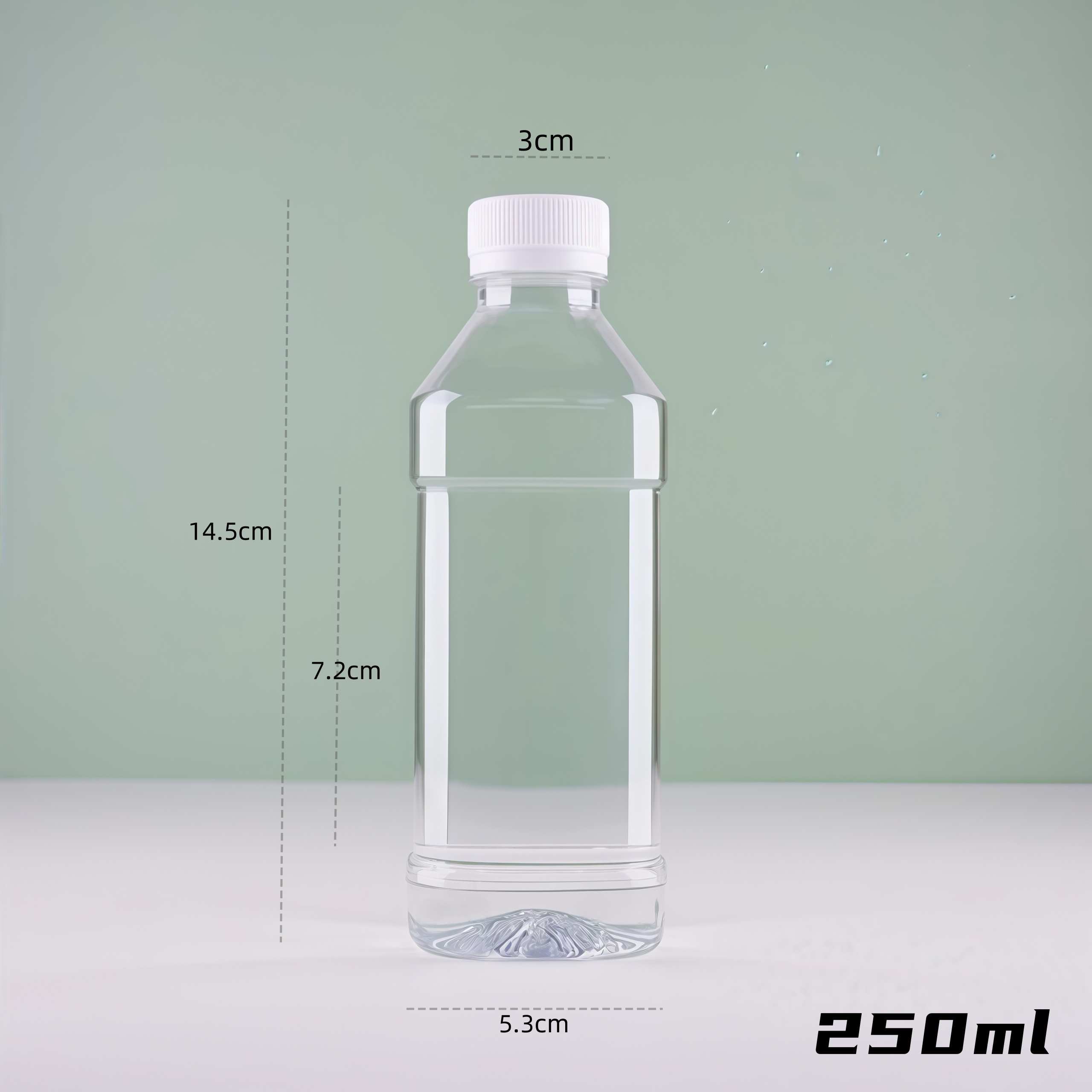 Botella de plástico para mascotas, botella de agua mineral transparente, botella de jugo de fruta desechable, botella de aceite y vino desechable con tapa sellada