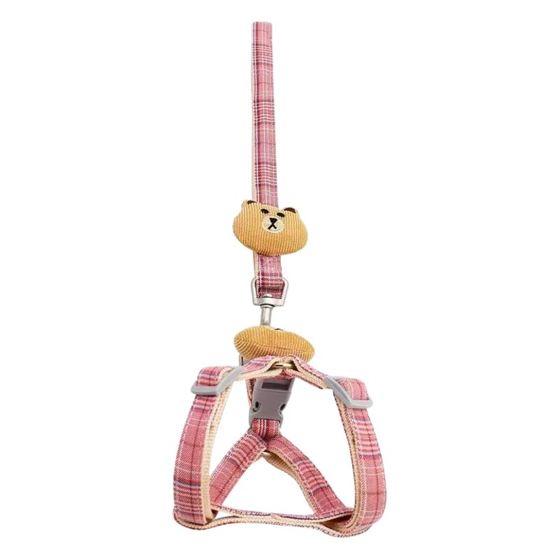 Pet Dog Rope Регулируемый плечевой ремень Собака грудной ремень Маленькая и средняя собака Мультфильм Anti-break жилет Поводок