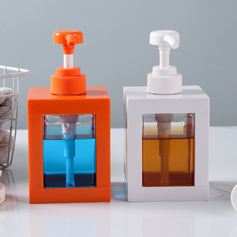 Nuevos productos transfronterizos botellas vacías transparentes de alta calidad loción de baño doméstica desinfectante de manos de hotel de presión viajar botellas divididas