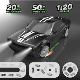 专业RC1:20遥控赛车2.4G四驱高速漂移车全比例油门粉红色汽车模型