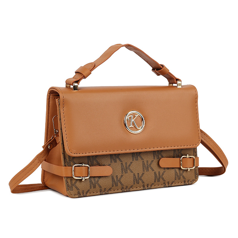 2025 nuevo estilo retro patrón de color bolso cuadrado pequeño bolso de hombro de nicho de gran capacidad bolso de mensajero de elemento étnico