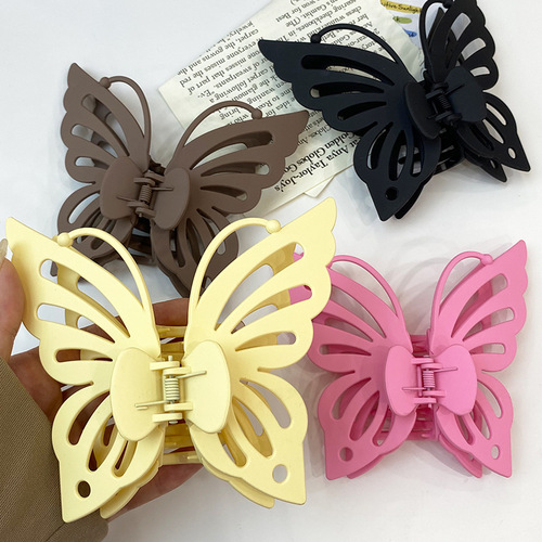Frosted Acrylic Butterfly Clip Hair Clip Back of Head Women's Hair Accessory Korean Hair Clip Temperament Shark Clip Wholesale