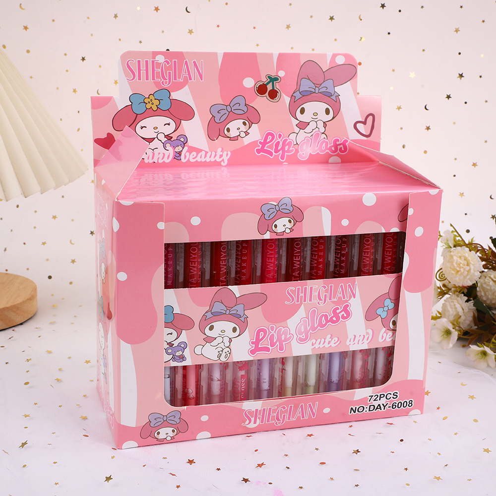 2025 Cross-Border New Cute Cartoon Double-Ended Moisturizing Lip Oil Lip Gloss Two-In-One Non-Fading Non-Stick Lip Gloss