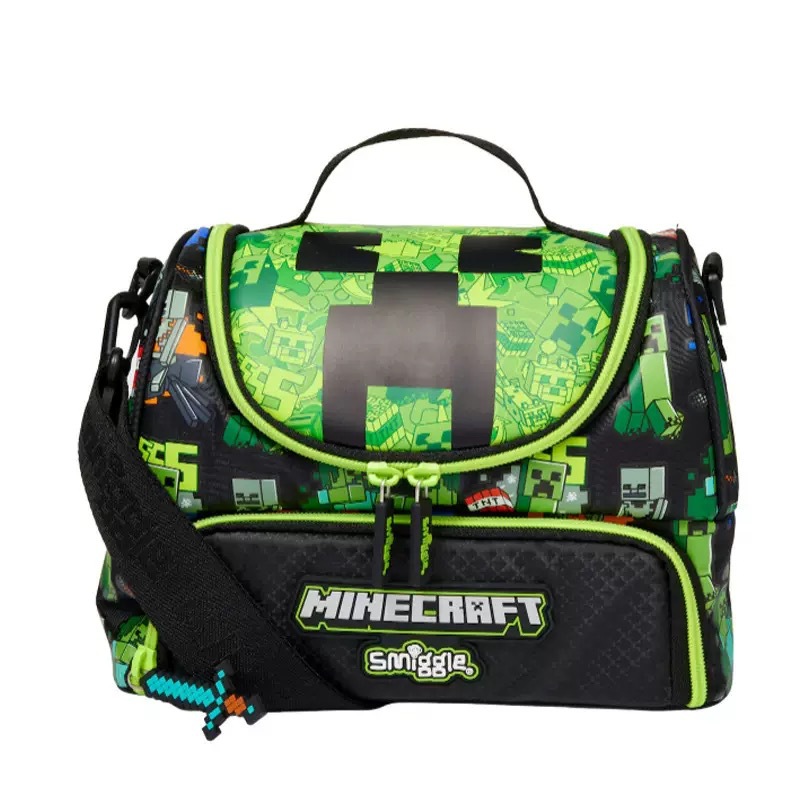 Australia smiggle mochila escolar escuela primaria dibujos animados Minecre-world mochila de gran capacidad mochila bolsa de comida serie