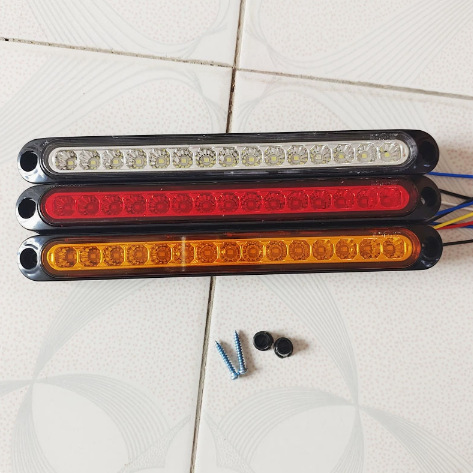 15LED Trailer RV Tail Light 12V24V Car Truck High-Mount Brake Light Waterproof Modified Warning Light Bar