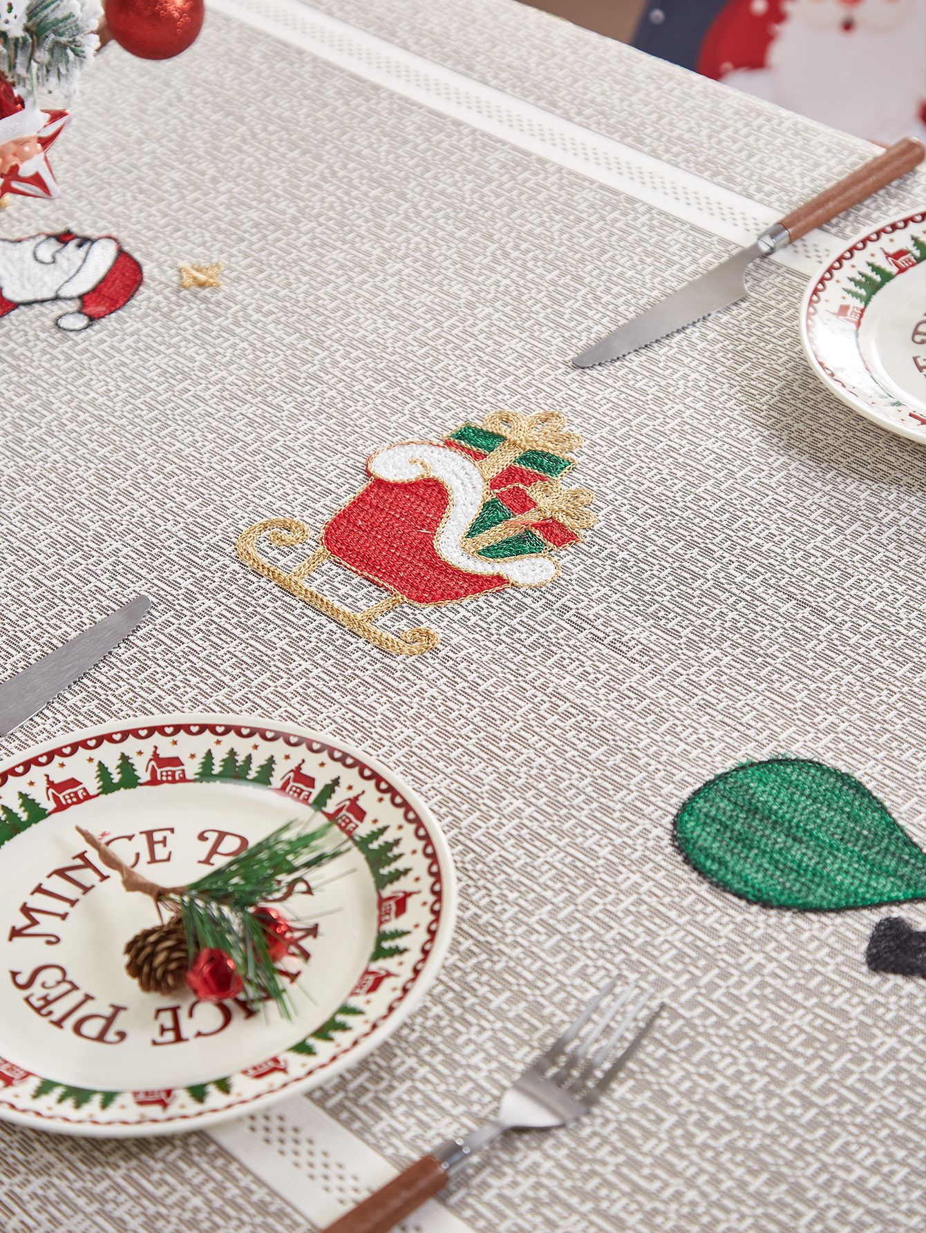 Natale Babbo Natale festa tavolo da tè tovaglia decorazione Natale tovaglia stampata atmosfera tovaglia transfrontaliera festa_voghion.com