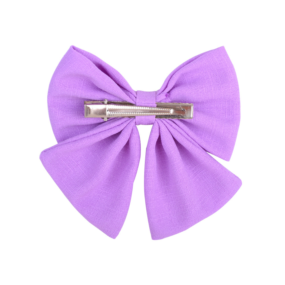 Wholesale Jewelry Solid Color Satin Fabric Chiffon Bow Hairpin Set Nihaojewelry display picture 3