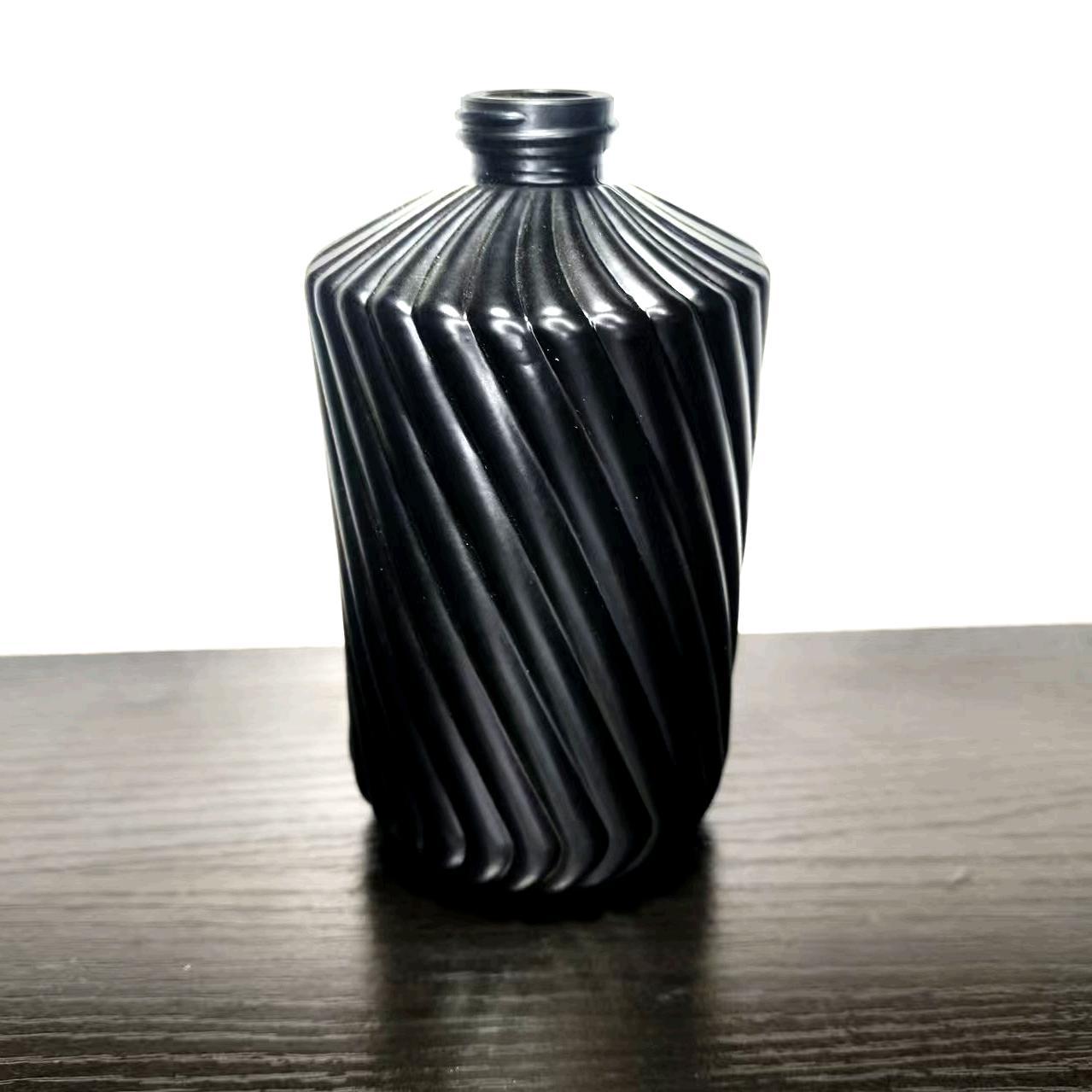 450ml; botella desnuda de color negro sólido